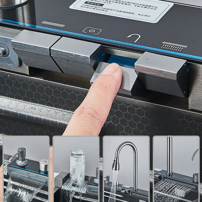 Stainless Steel Kitchen Sink with Faucet Digital Display