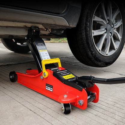 2T Low Profile Floor Jack with 3T Jack Stands and Tire Repair Kit