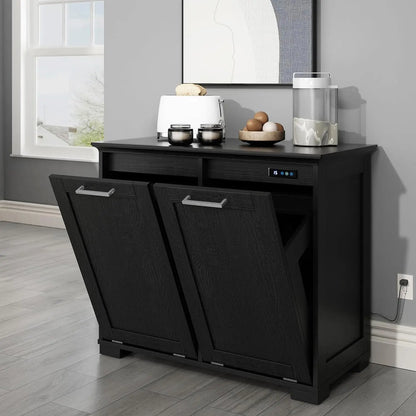 Double Tilt Out Free Standing Trash Cabinet