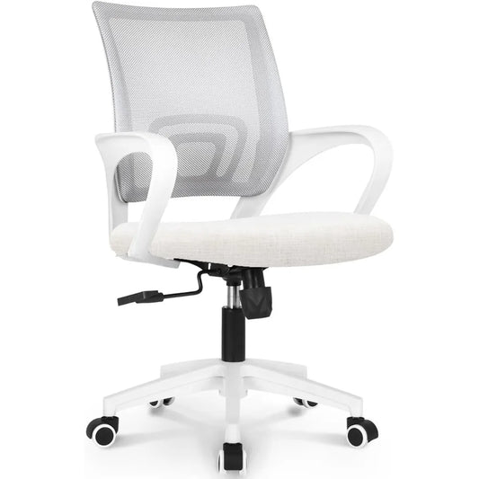 Adjustable Swivel Ergonomic Office Desk Chair with Mid Back Cushion Lumbar Support