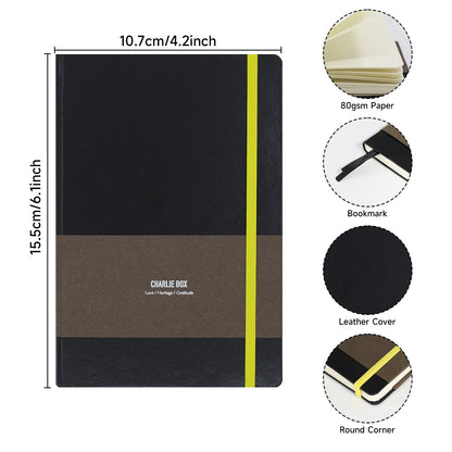 A6 A7 Leather 192 Page Notebook Journal (2 Pack)