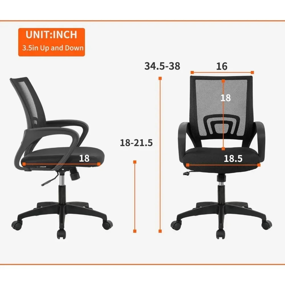 Rolling Ergonomic Desk Chair with Lumbar Support