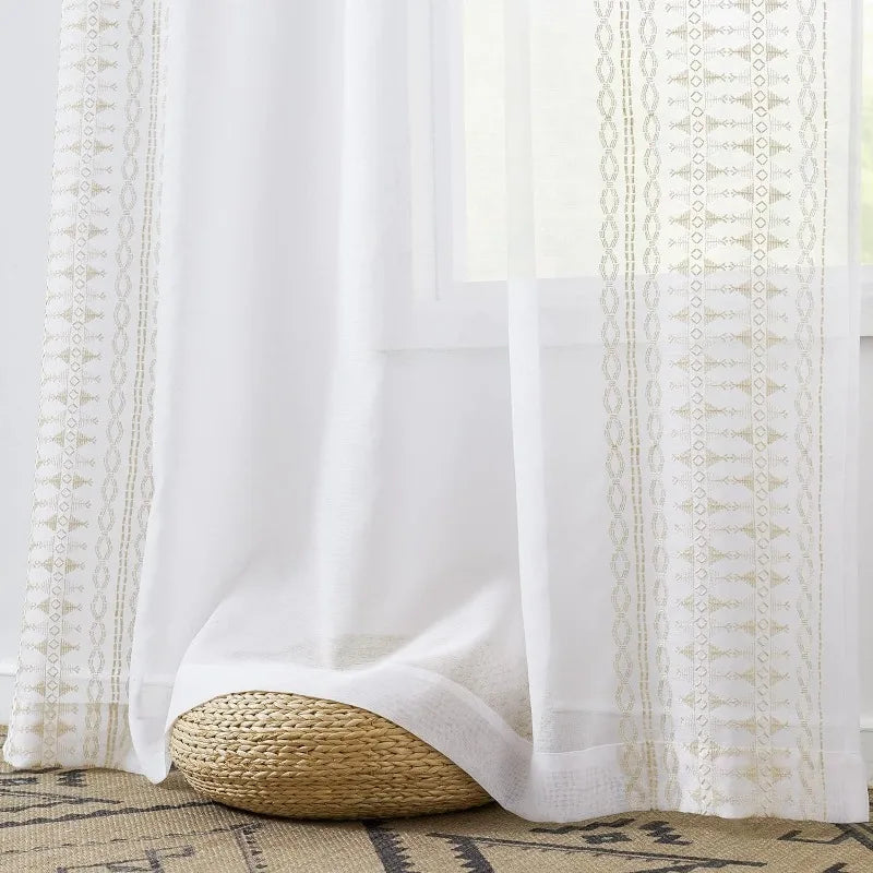 Linen Window Curtains for Living Room / Bedroom