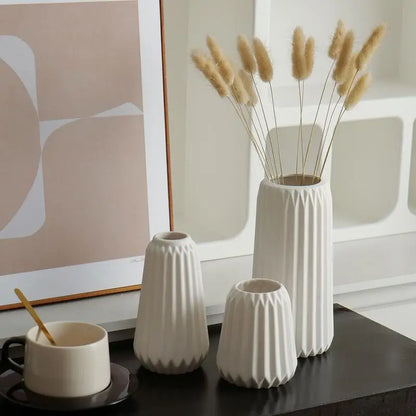 3 PCS Floral Ceramic Vase Set Creative Vase Set