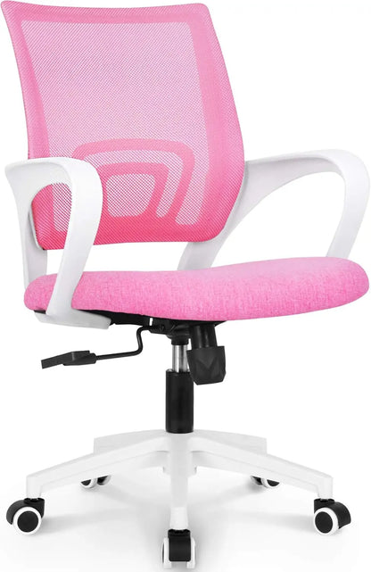 Adjustable Swivel Ergonomic Office Desk Chair with Mid Back Cushion Lumbar Support